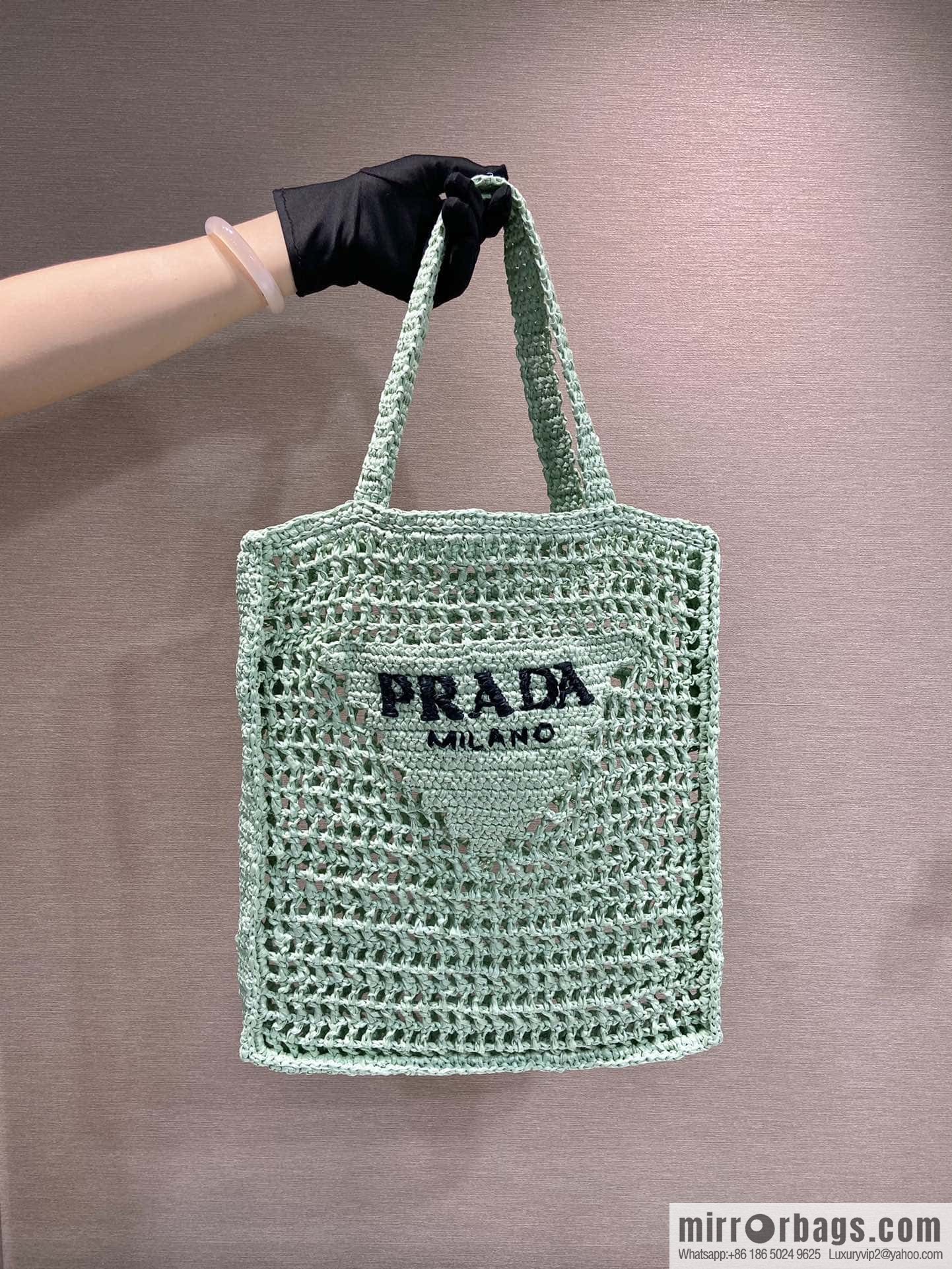 PRADA ๐ coconut fiber tote bag ๐ 1BG393 new color