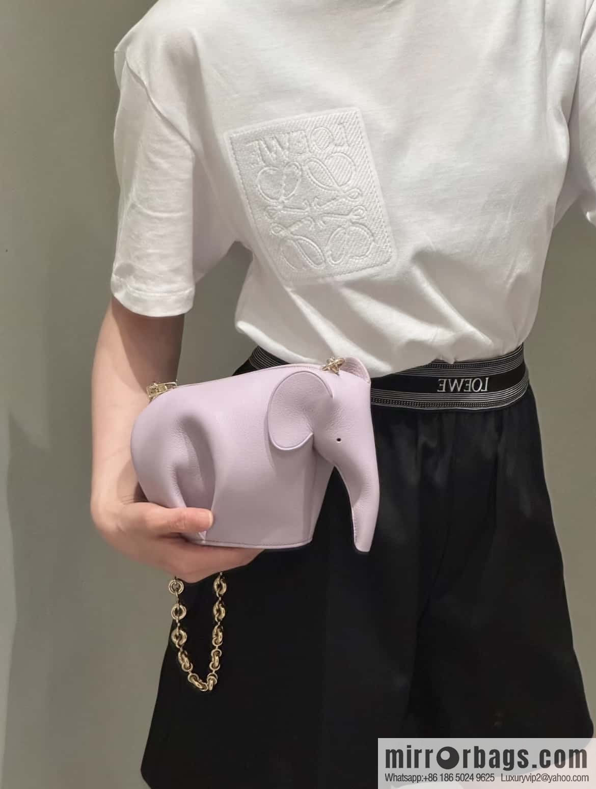 LOEWE's latest jade series baby elephant bag 0192 purple