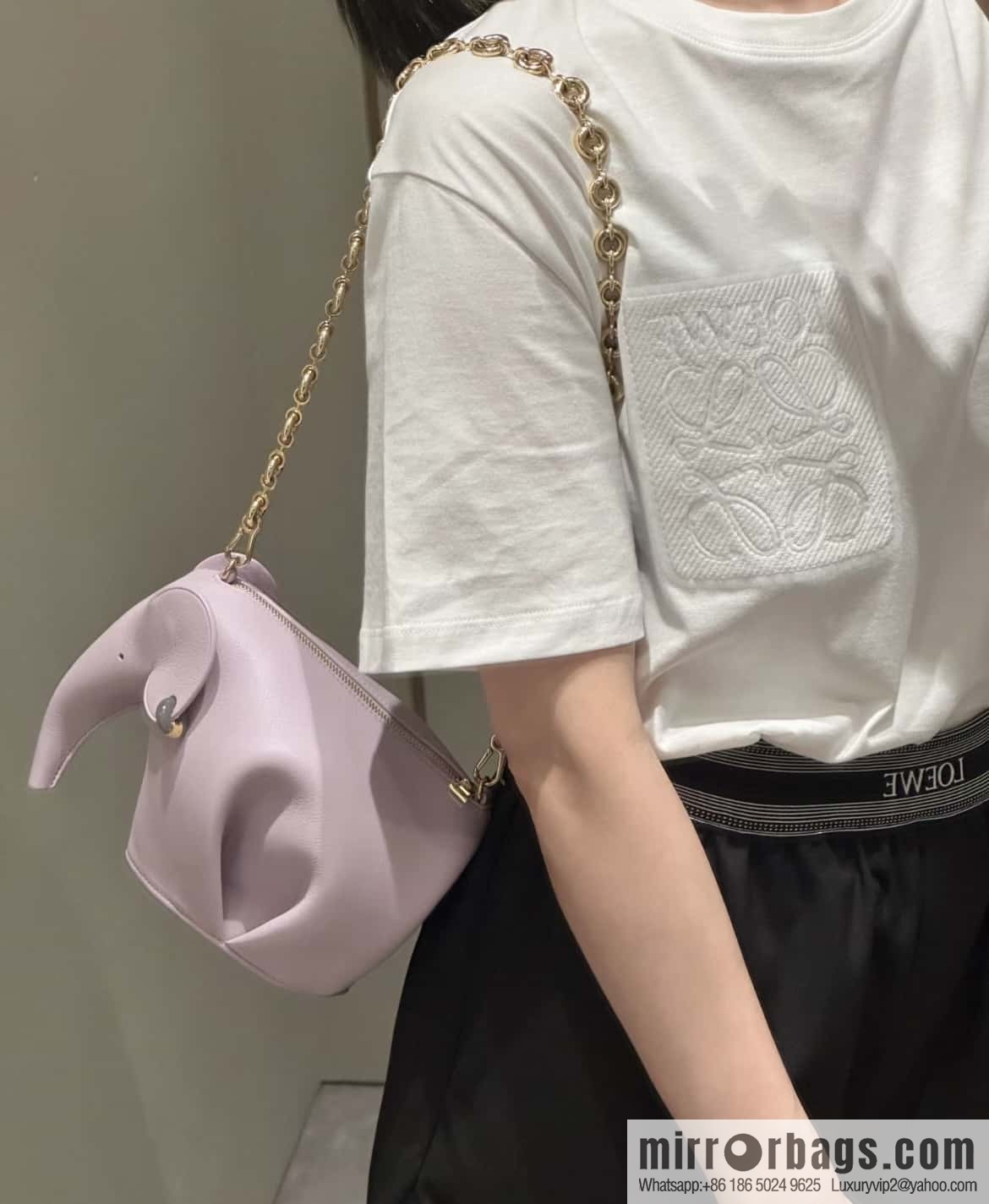 LOEWE's latest jade series baby elephant bag 0192 purple