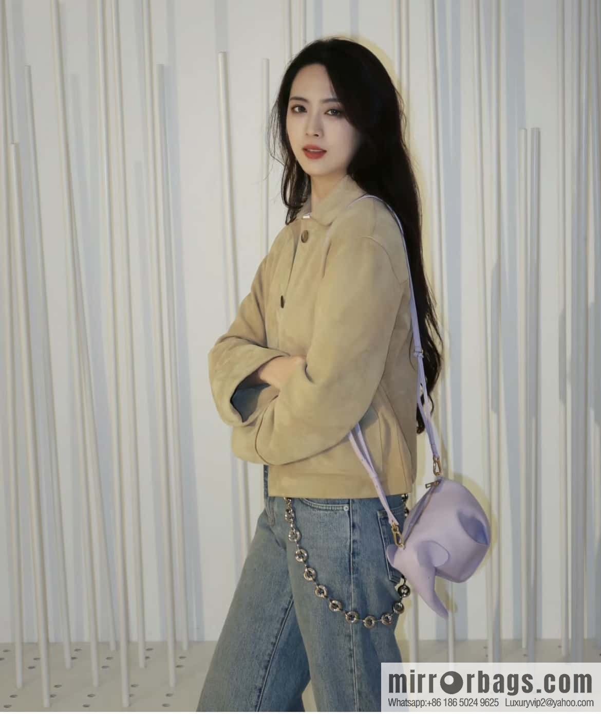 LOEWE's latest jade series baby elephant bag 0192 purple