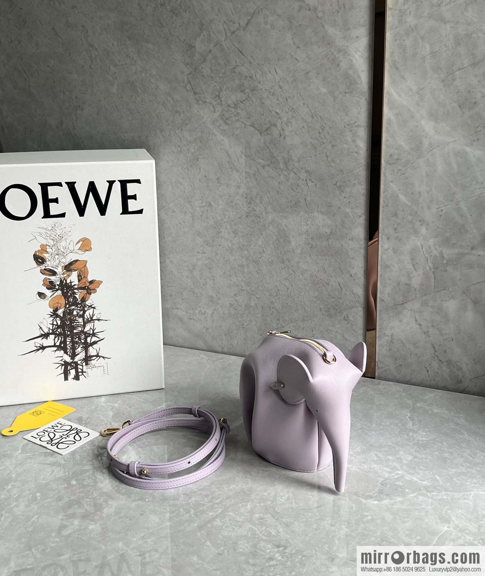 LOEWE's latest jade series baby elephant bag 0192 purple