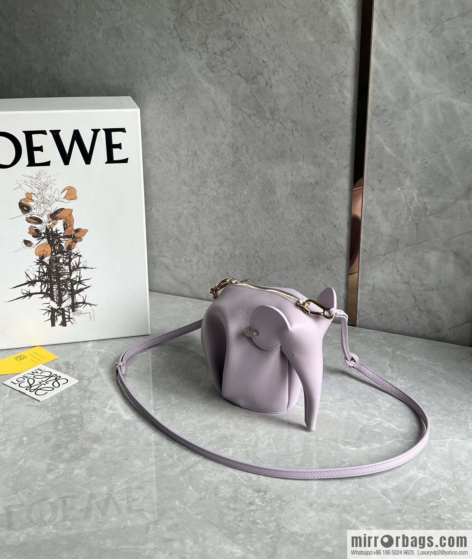 LOEWE's latest jade series baby elephant bag 0192 purple