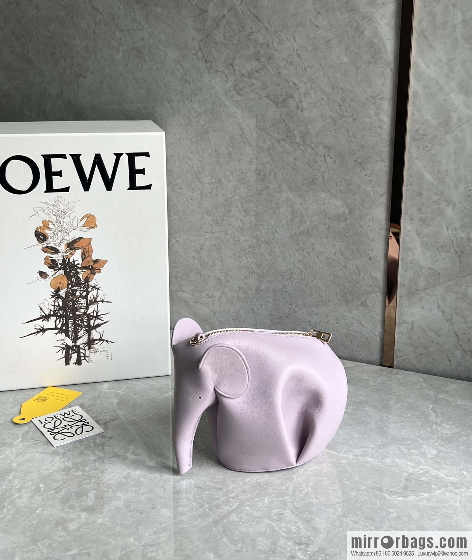 LOEWE's latest jade series baby elephant bag 0192 purple