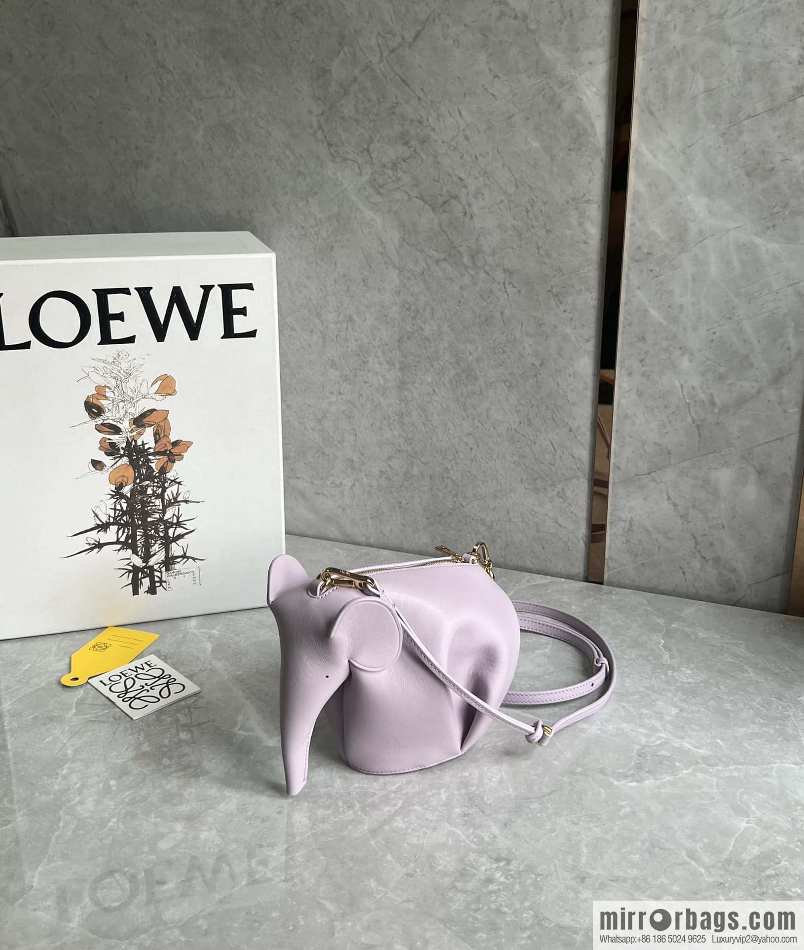 LOEWE's latest jade series baby elephant bag 0192 purple