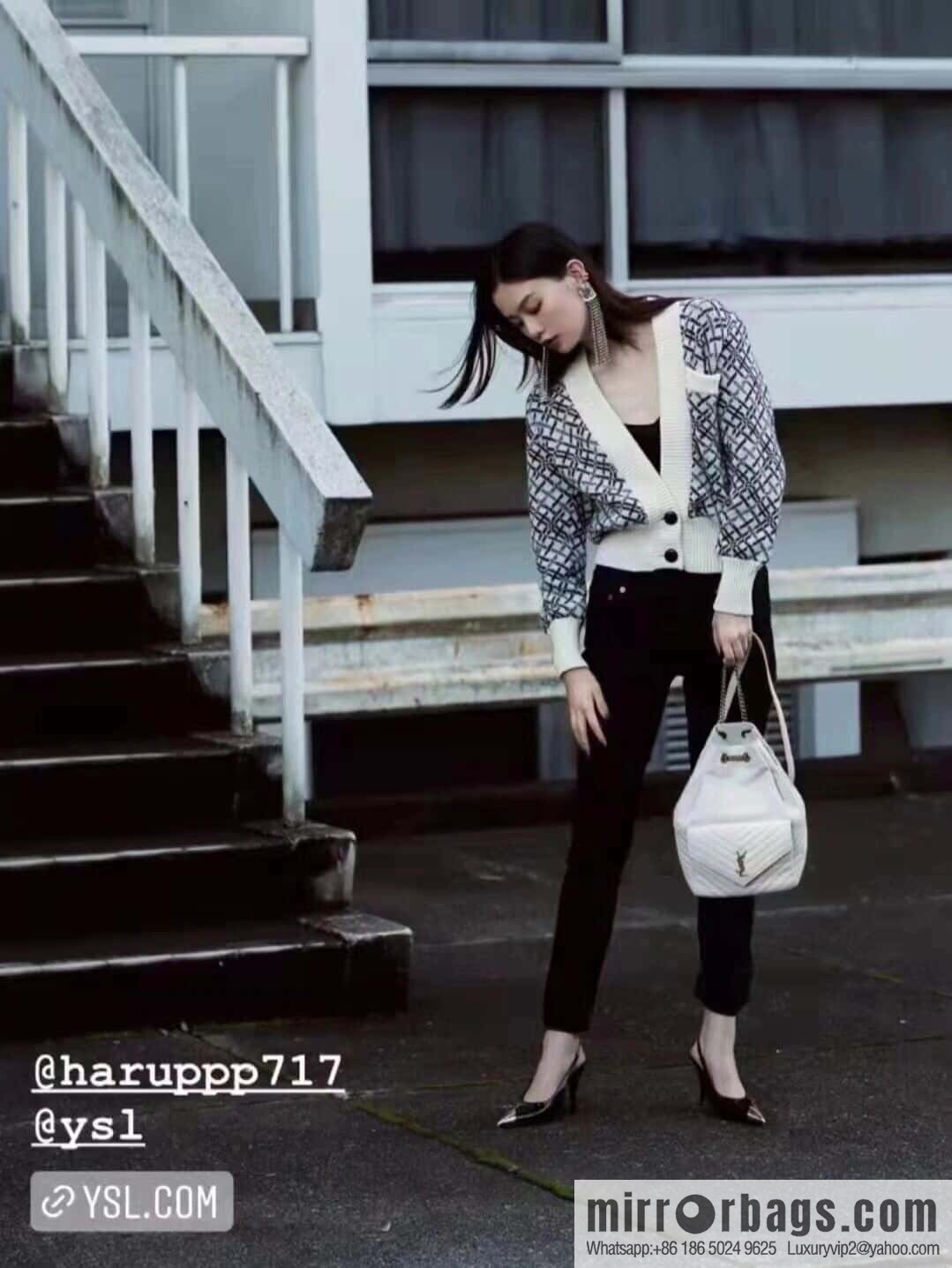 YSL _ backpack milk white 🤍 672609