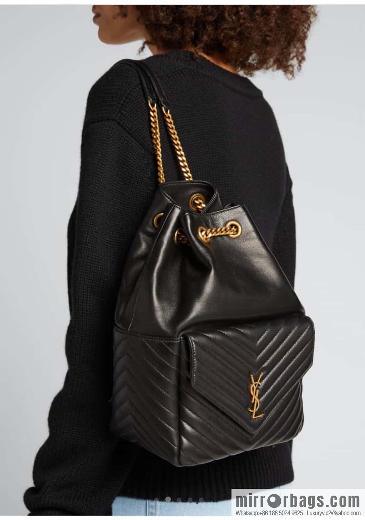 YSL _ backpack black 🎵 672609