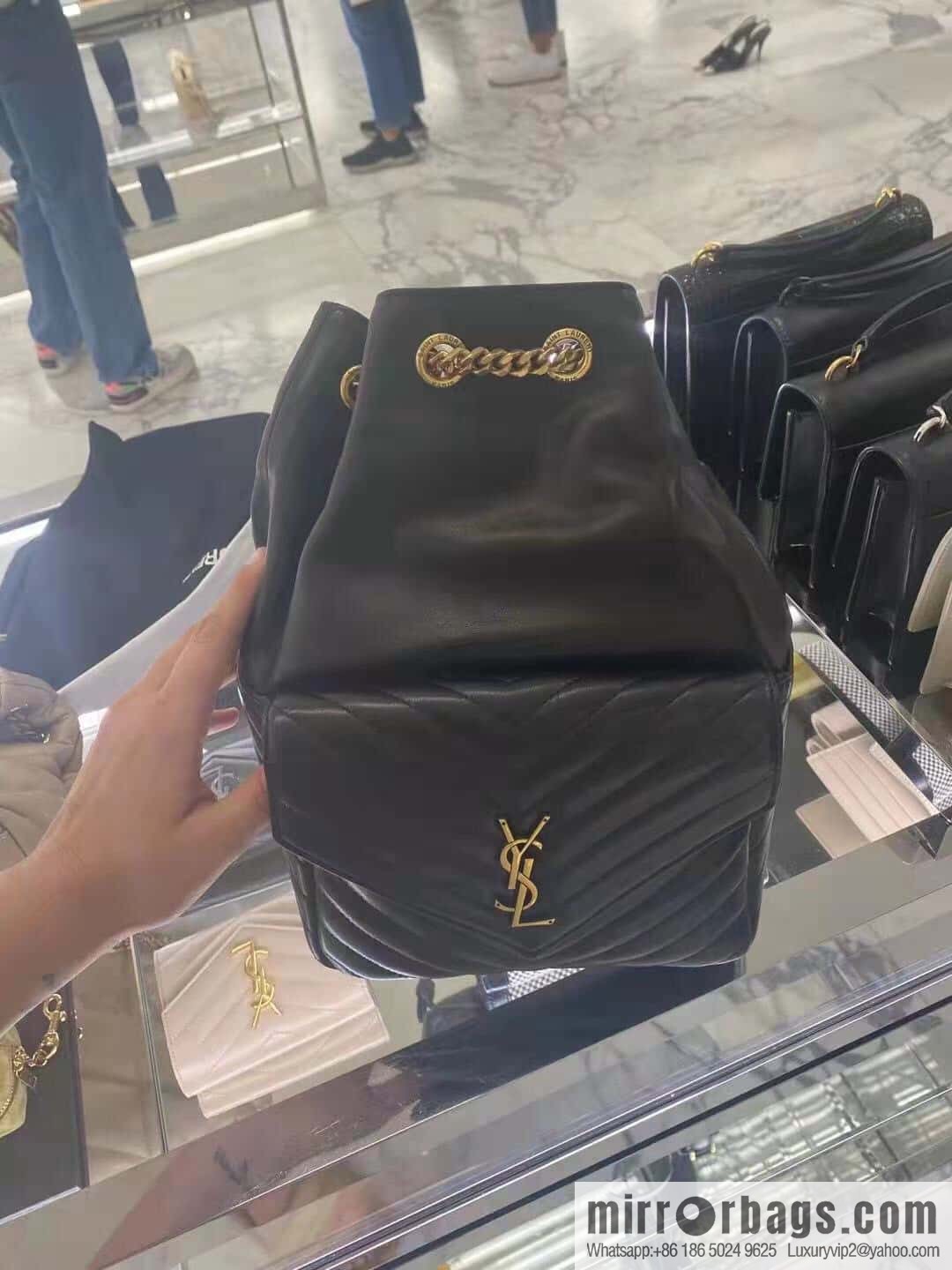 YSL _ backpack black 🎵 672609