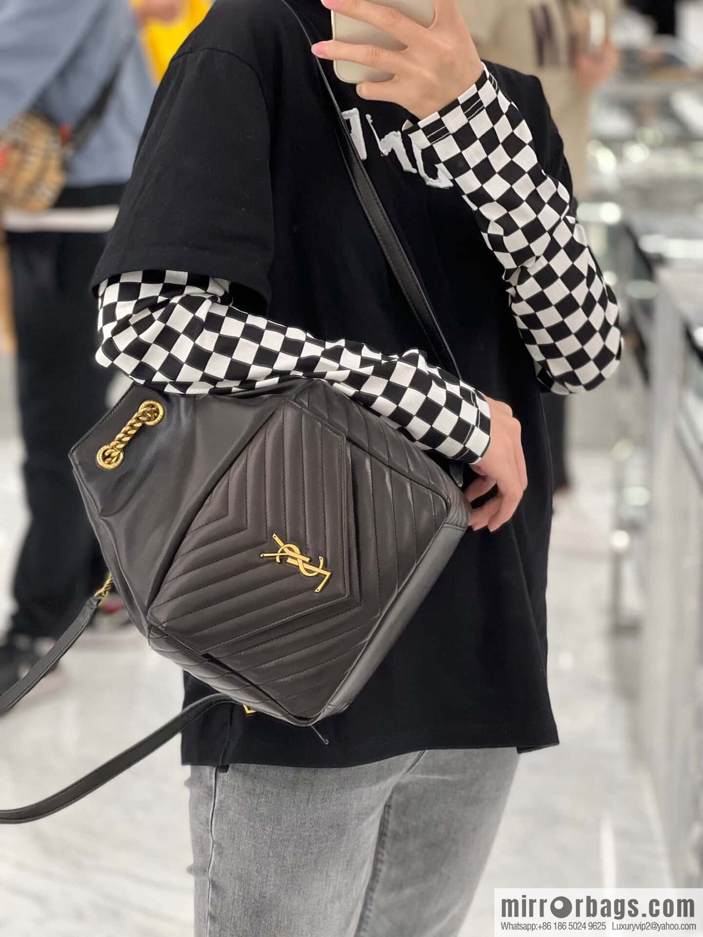 YSL _ backpack black 🎵 672609