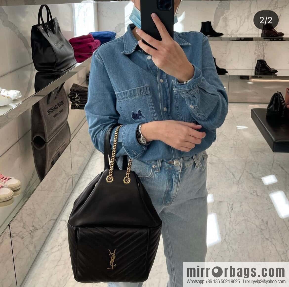 YSL _ backpack black 🎵 672609