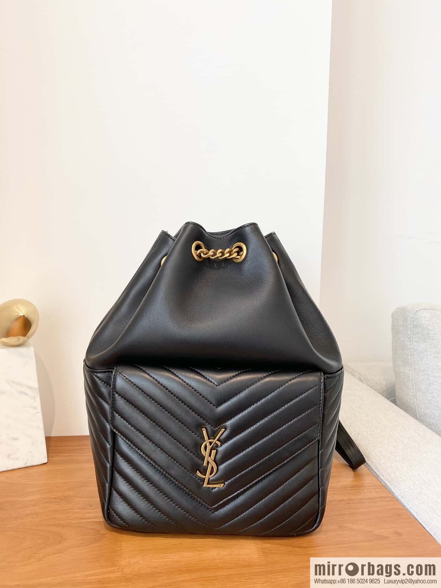 YSL _ backpack black 🎵 672609