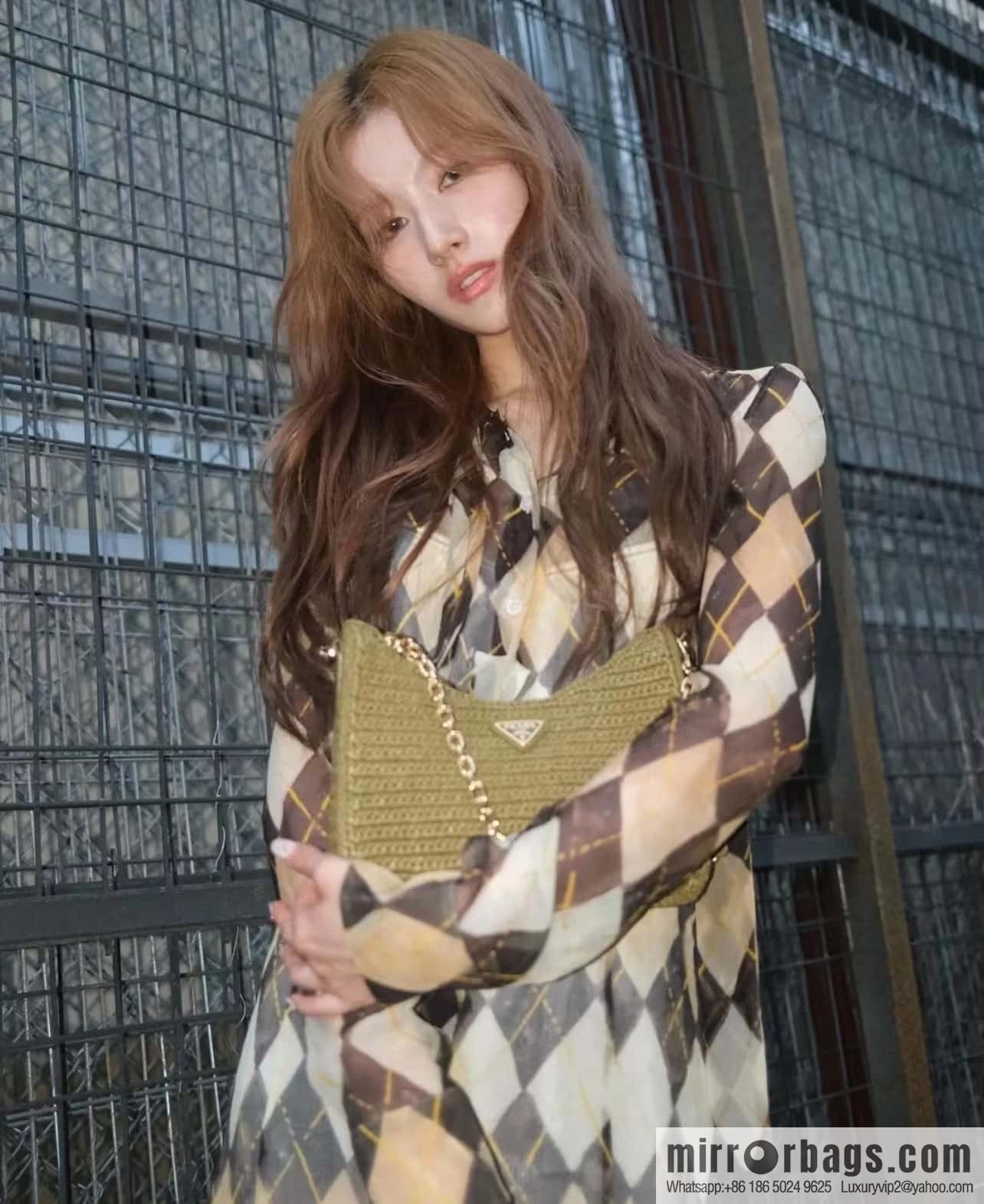 PRADA 🎉 straw three-in-one 🎉 1BH204 new color🎉