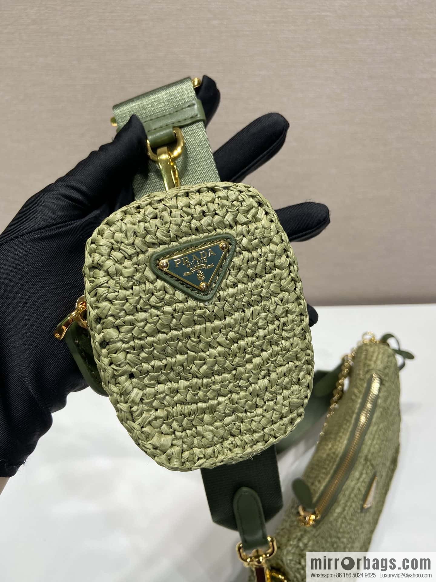 PRADA 🎉 straw three-in-one 🎉 1BH204 new color🎉