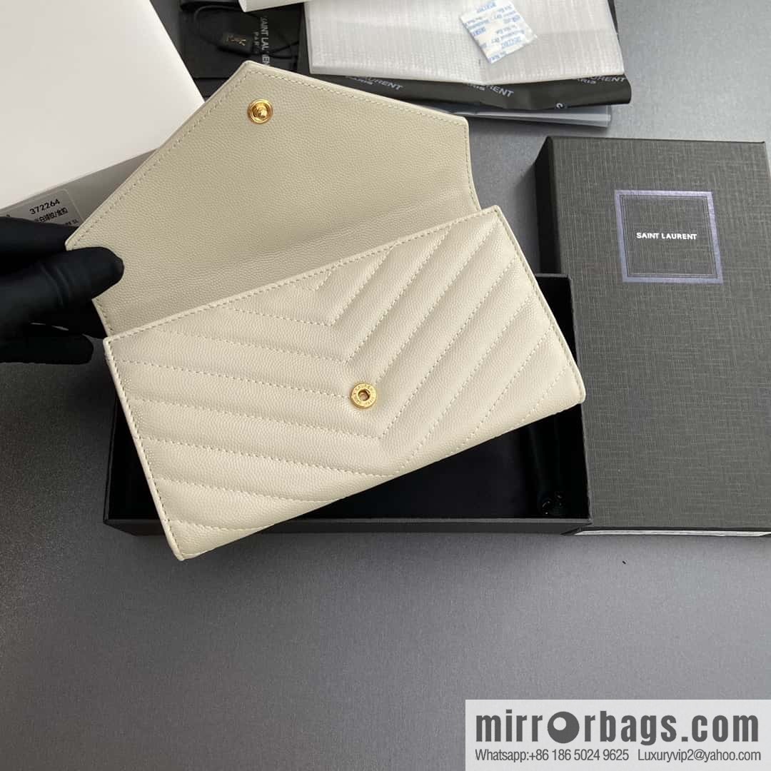 YSL MATELASSE flip grain embossed leather (fabric) wallet 372264