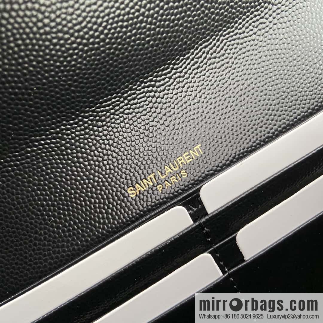 YSL MATELASSE flip grain embossed leather (fabric) wallet 372264