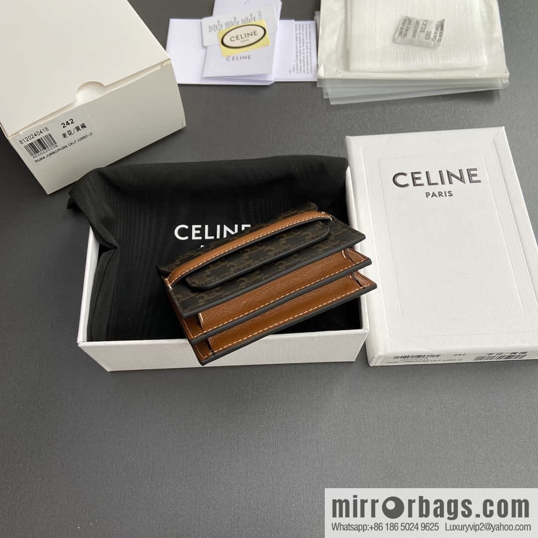 CELINE TRIOMPHE Logo Printed Card Pack Business Card Pack 10E242BZ904.LU