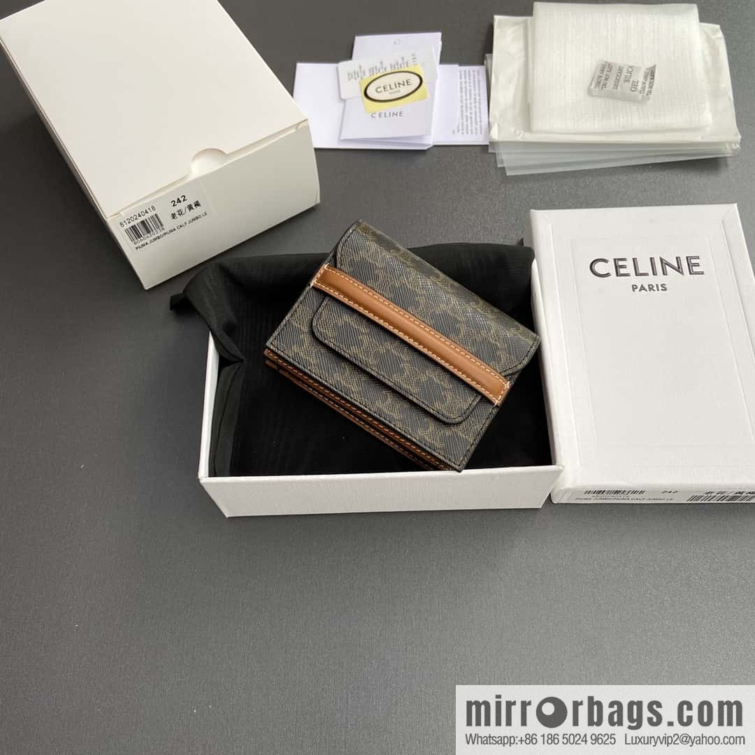 CELINE TRIOMPHE Logo Printed Card Pack Business Card Pack 10E242BZ904.LU