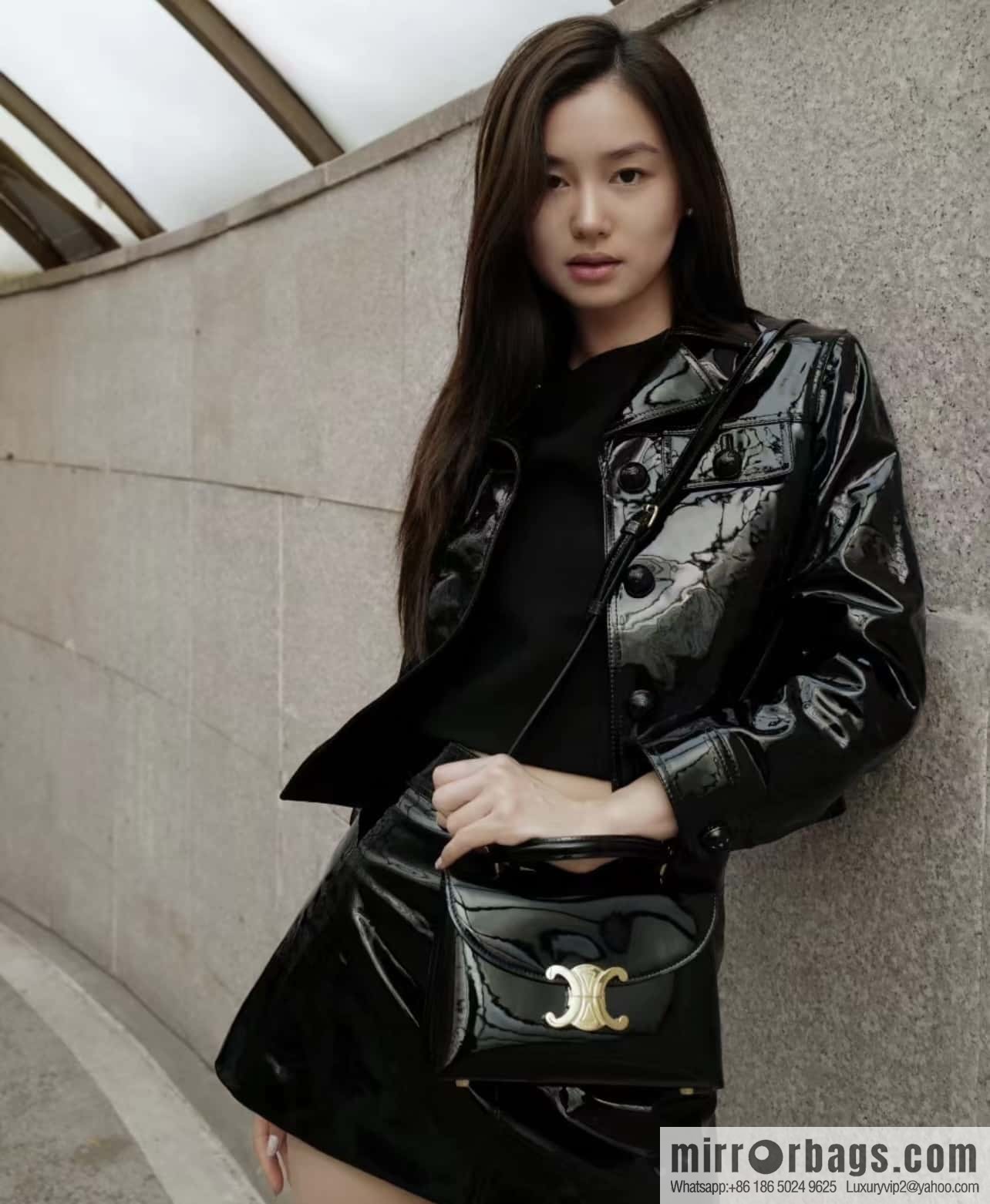 CELINE TEEN NINO lacquered cow leather handbag 118113
