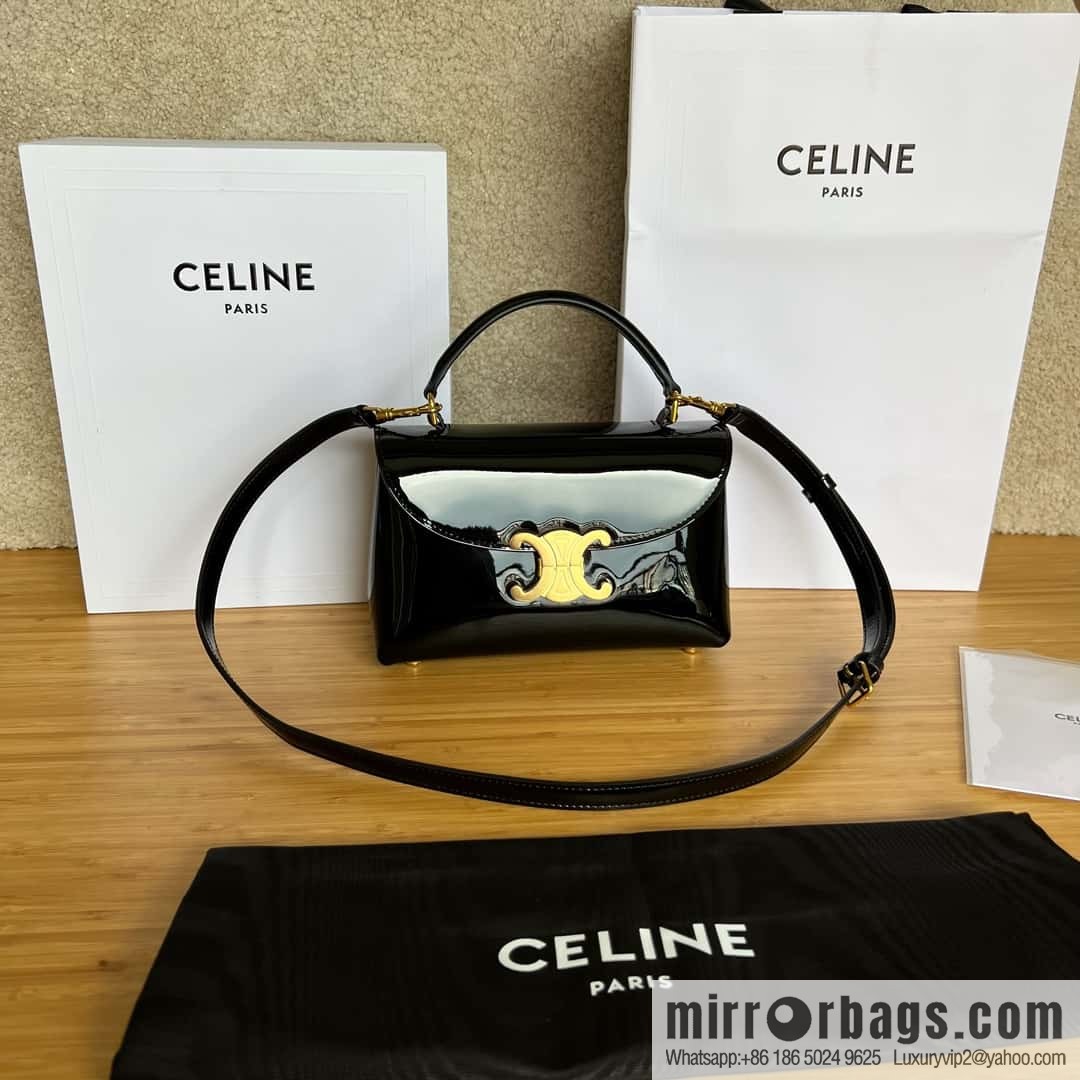 CELINE TEEN NINO lacquered cow leather handbag 118113