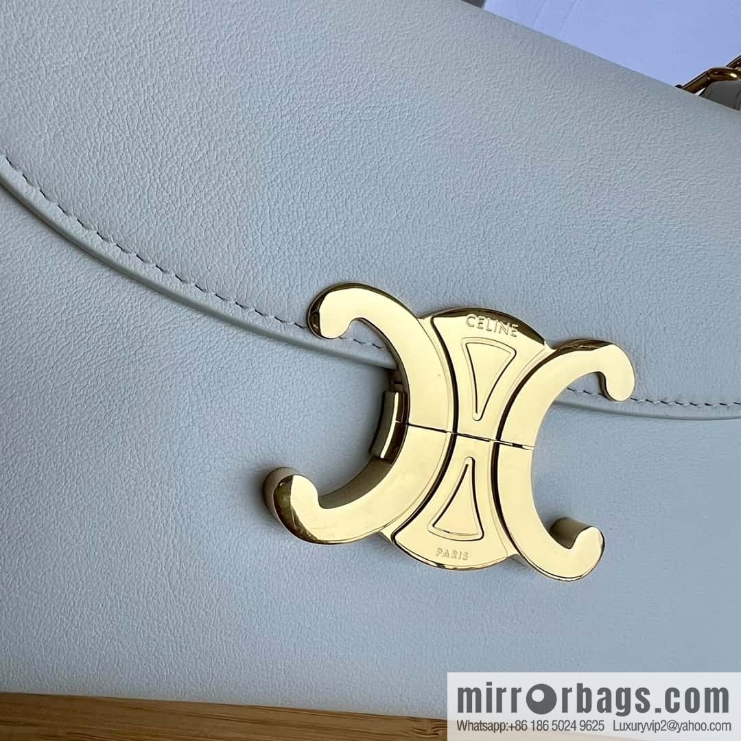 CELINE TEEN NINO Soft cow leather handbag 118113 white