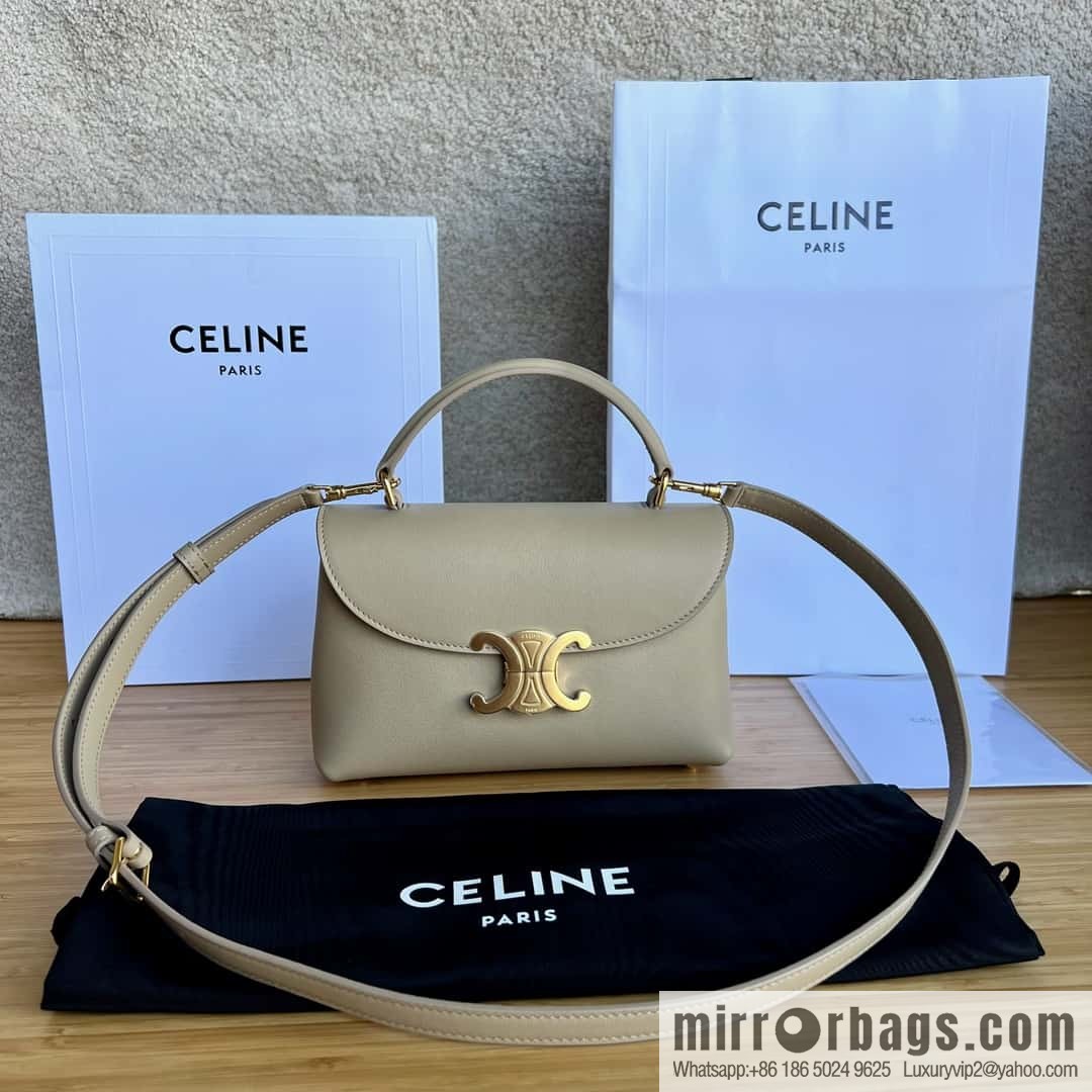 CELINE TEEN NINO Soft cow leather handbag 118113 apricot