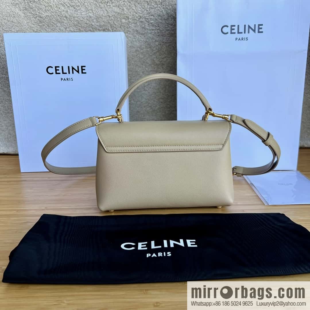 CELINE TEEN NINO Soft cow leather handbag 118113 apricot