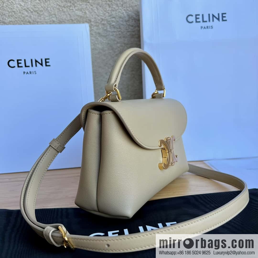 CELINE TEEN NINO Soft cow leather handbag 118113 apricot