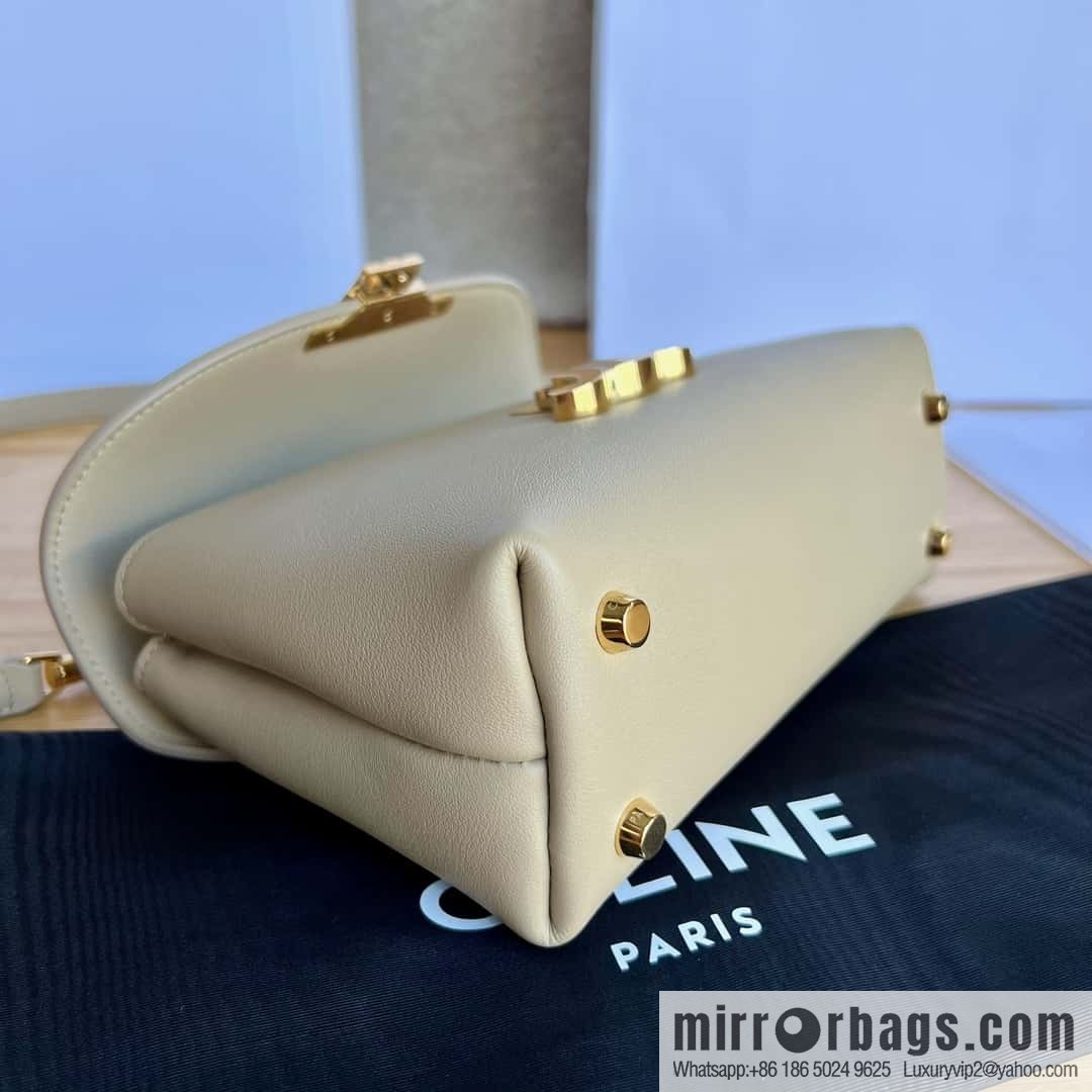 CELINE TEEN NINO Soft cow leather handbag 118113 apricot