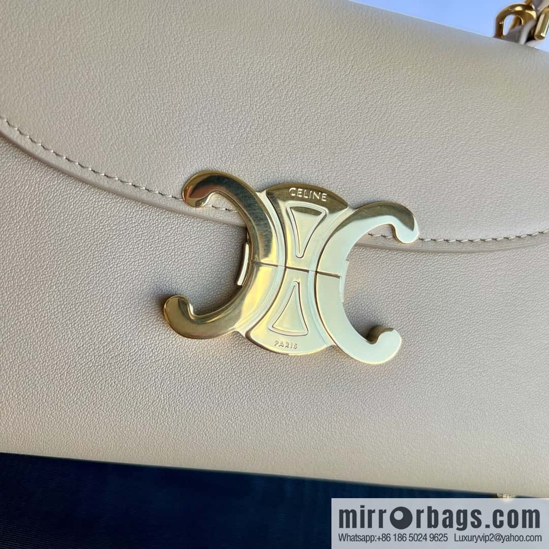CELINE TEEN NINO Soft cow leather handbag 118113 apricot