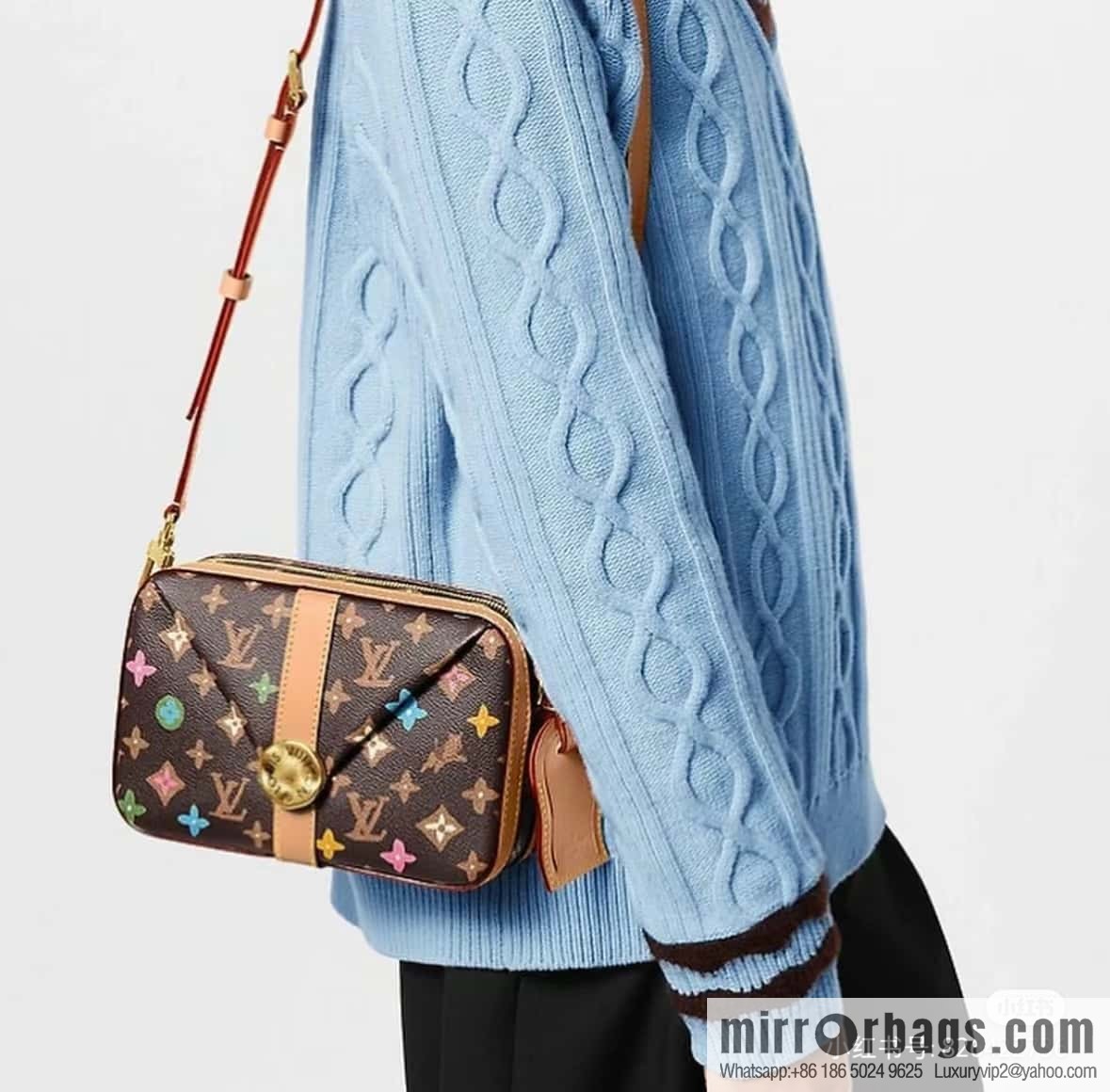 [Premium‑quality] M24820 brown color, variable code chip version, men's bag messenger bag series Envelope messenger bag