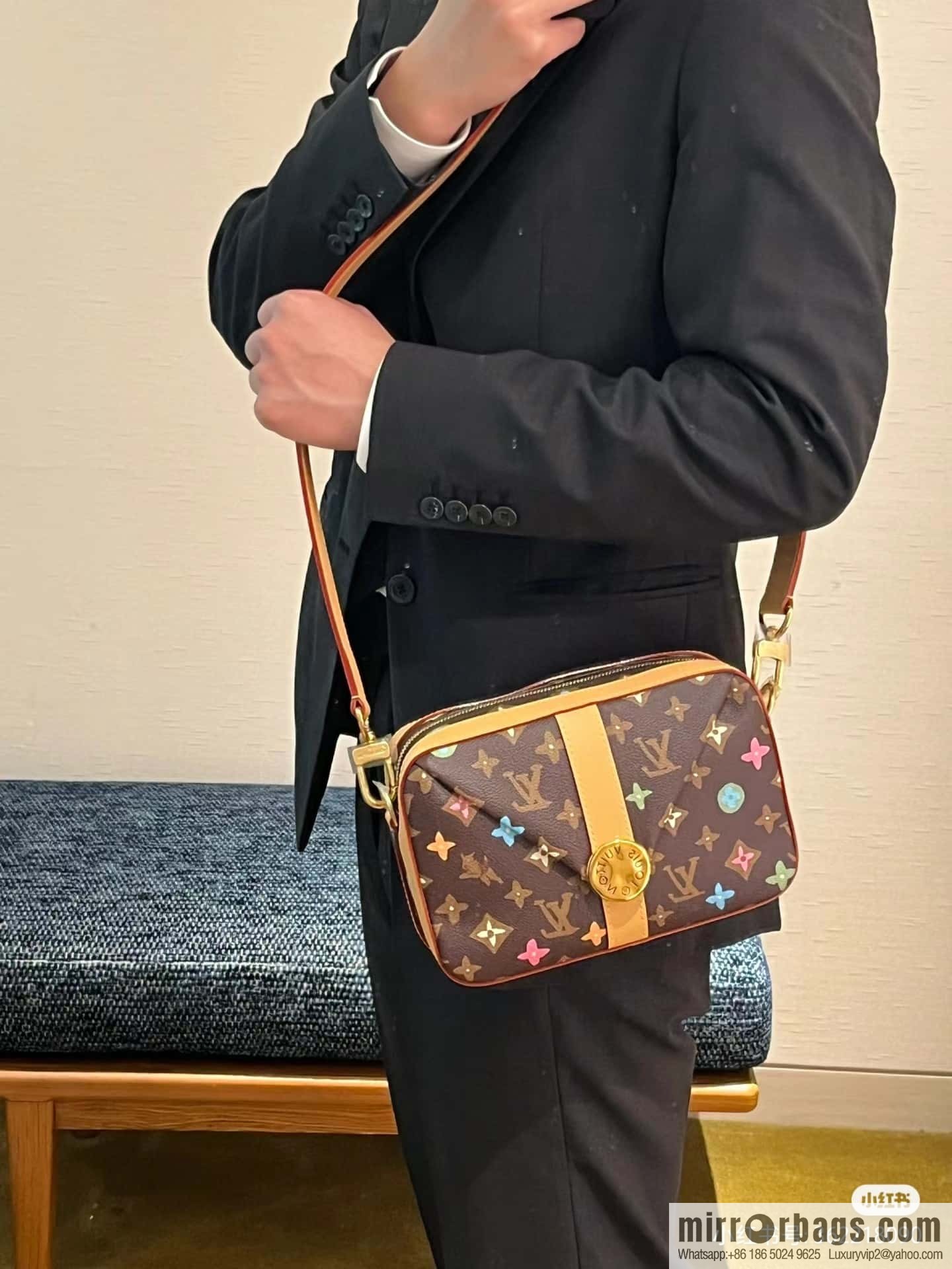 [Premium‑quality] M24820 brown color, variable code chip version, men's bag messenger bag series Envelope messenger bag
