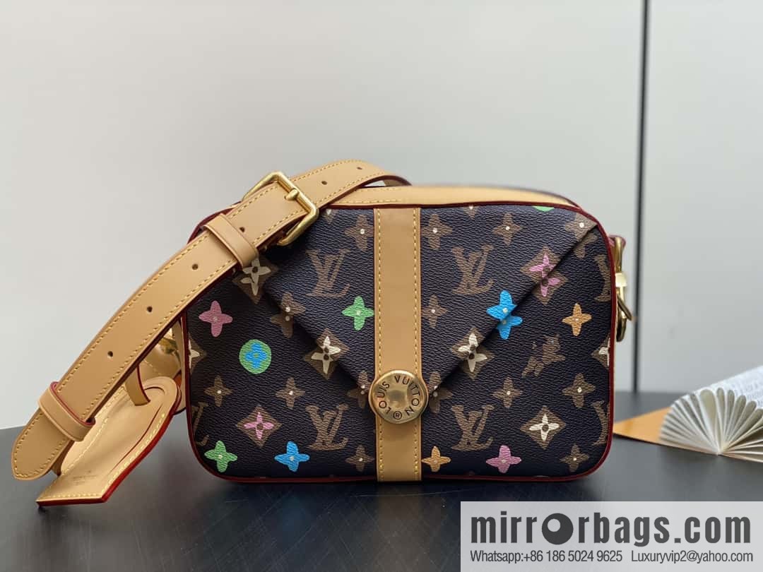 [Premium‑quality] M24820 brown color, variable code chip version, men's bag messenger bag series Envelope messenger bag