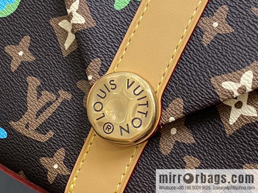 [Premium‑quality] M24820 brown color, variable code chip version, men's bag messenger bag series Envelope messenger bag