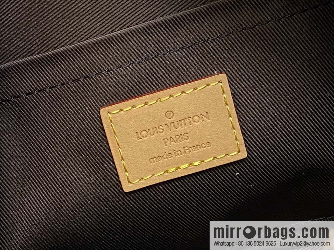 [Premium‑quality] M24820 brown color, variable code chip version, men's bag messenger bag series Envelope messenger bag