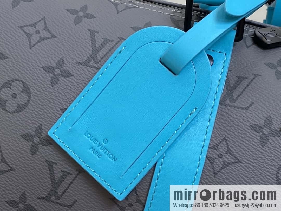 [Boutique‑grade] M11481 blue/silver flower, travel bag series Keepall Bandoulière 45 travel bag