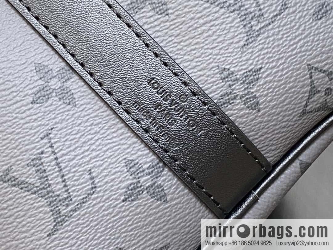 [Boutique‑grade] M11481 blue/silver flower, travel bag series Keepall Bandoulière 45 travel bag