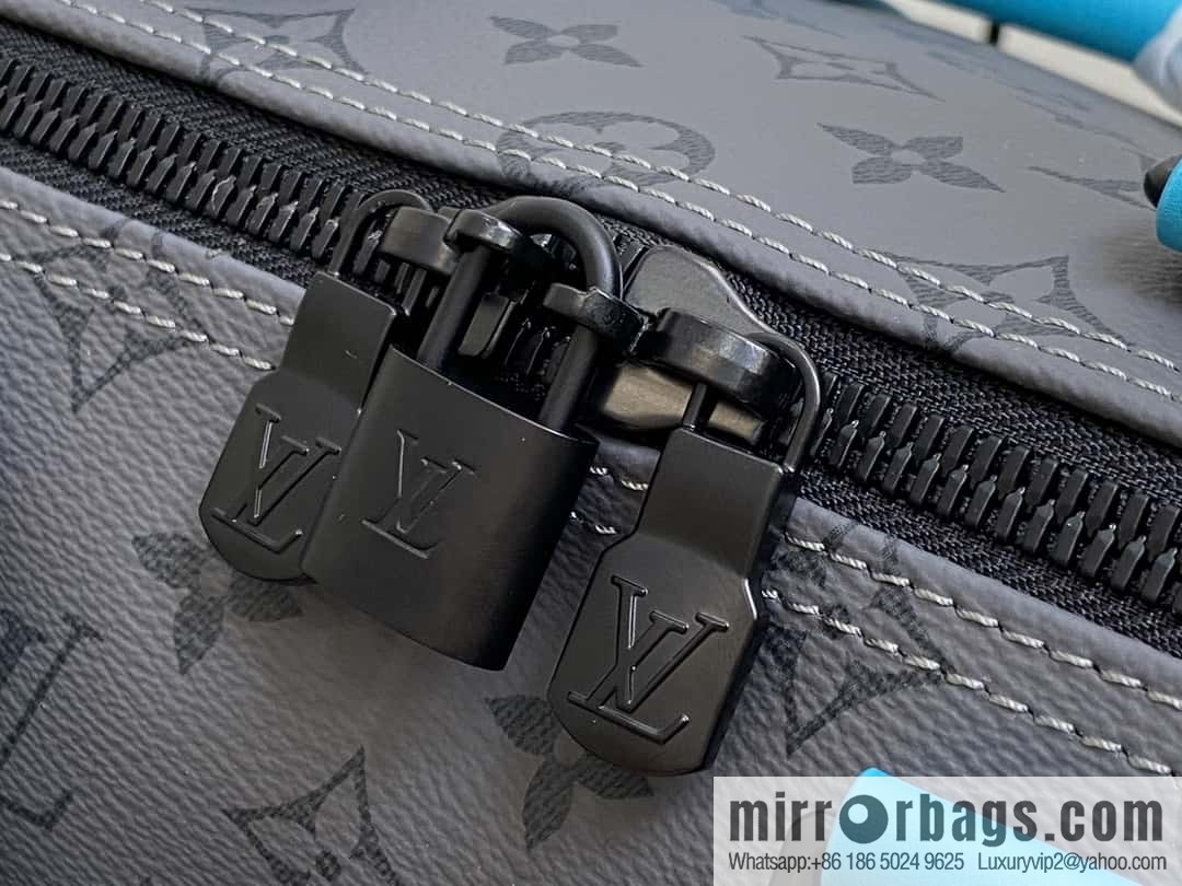 [Boutique‑grade] M11481 blue/silver flower, travel bag series Keepall Bandoulière 45 travel bag