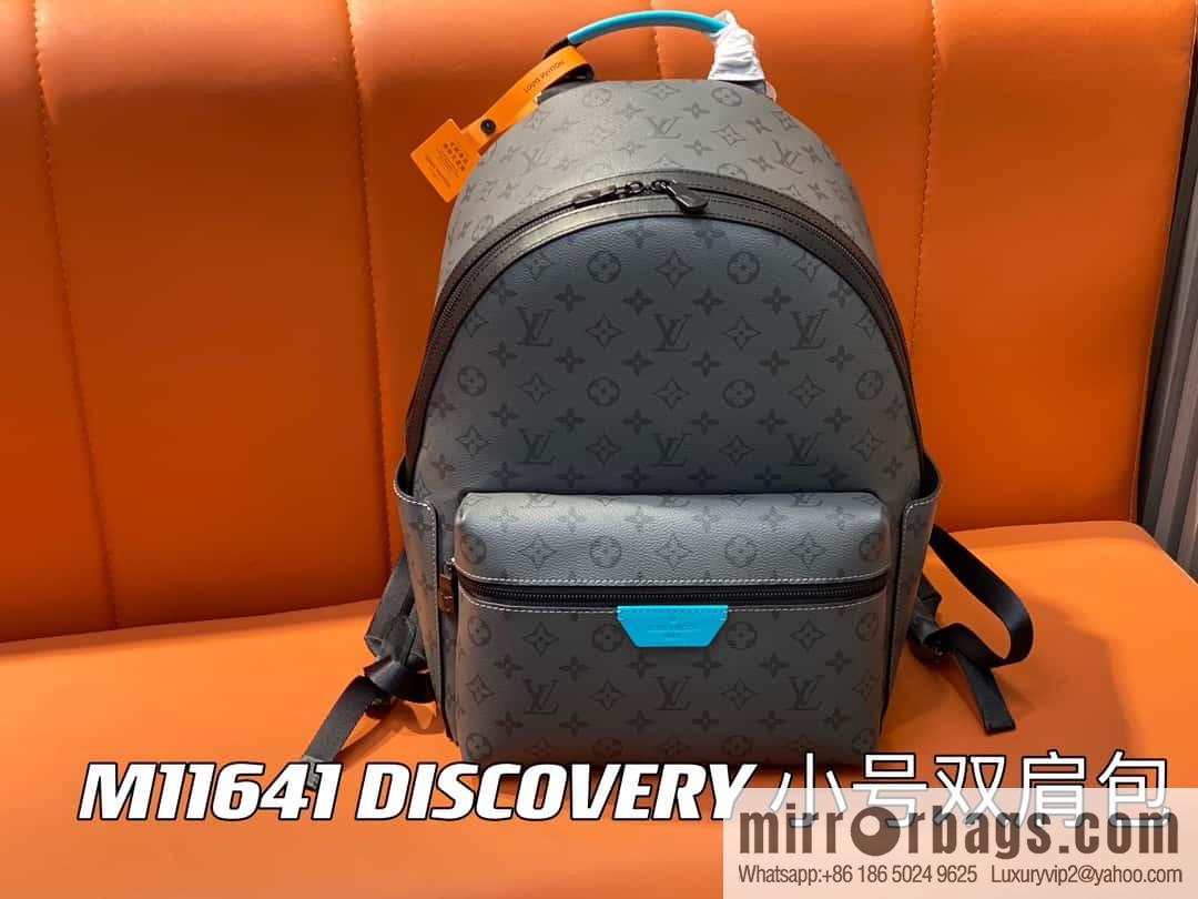 [Boutique‑grade] M11641 blue/silver flower, backpack series DISCOVERY small backpack.