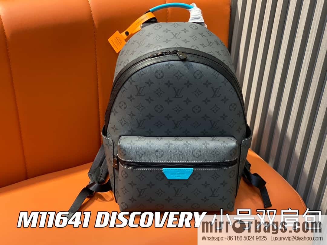 [Boutique‑grade] M11641 blue/silver flower, backpack series DISCOVERY small backpack.