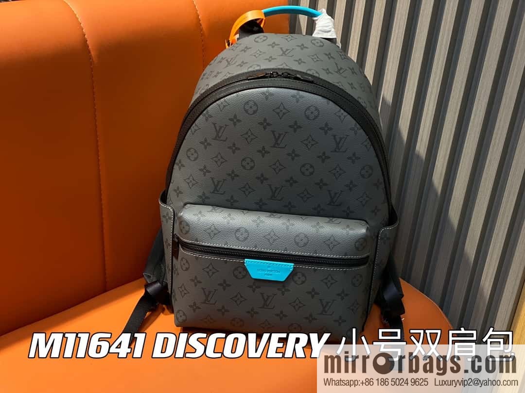 [Boutique‑grade] M11641 blue/silver flower, backpack series DISCOVERY small backpack.