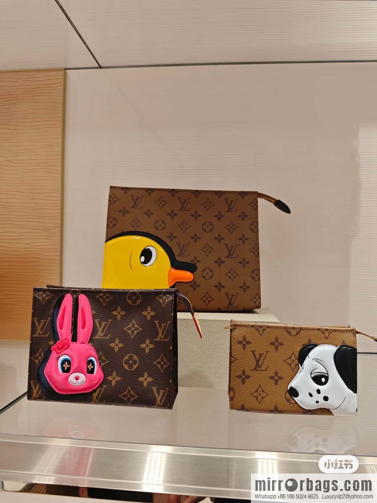 [Boutique‑grade] M11254 animal, three-piece handbag toilet bag series TRIO POCHE TOILETTE toilet bag