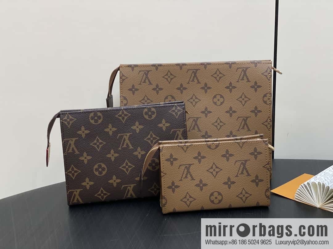 [Boutique‑grade] M11254 animal, three-piece handbag toilet bag series TRIO POCHE TOILETTE toilet bag