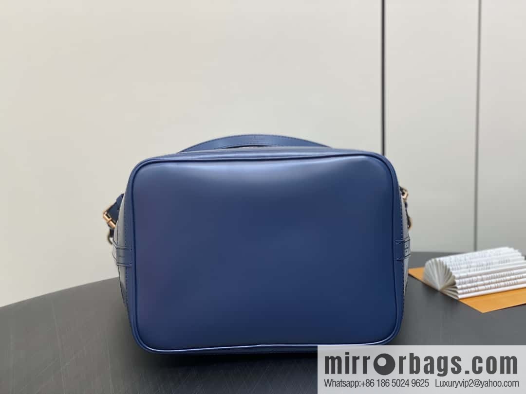 [Boutique‑grade] M24932 dark blue, water ripple bucket bag NOE MM handbag