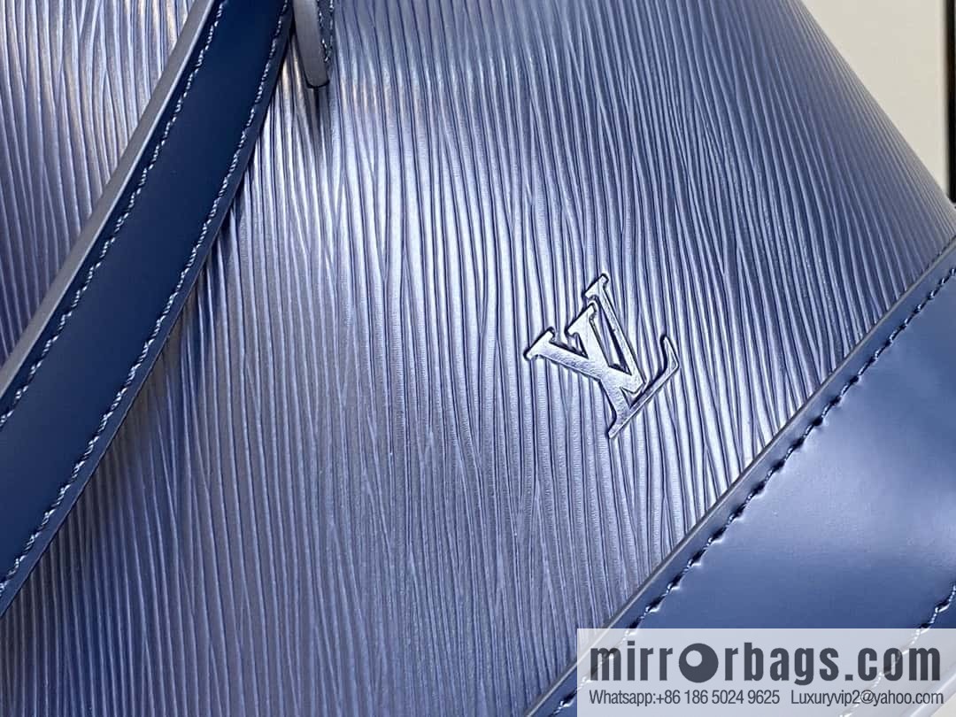 [Boutique‑grade] M24932 dark blue, water ripple bucket bag NOE MM handbag