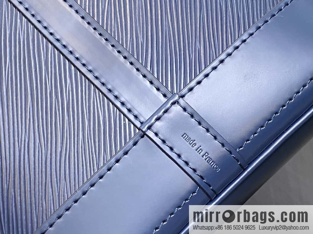 [Boutique‑grade] M24932 dark blue, water ripple bucket bag NOE MM handbag