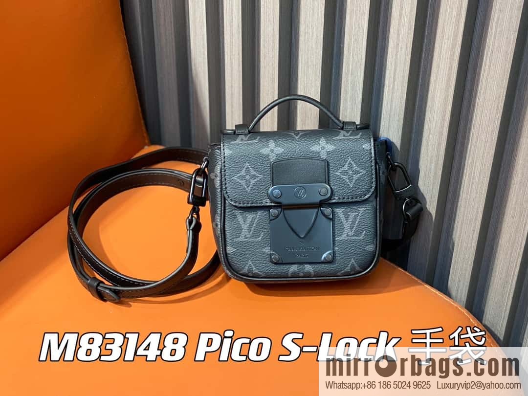 [Boutique‑grade] M83148 black flower, men's bag, mini mailman bag series Pico S-Lock handbag, Darth Vader