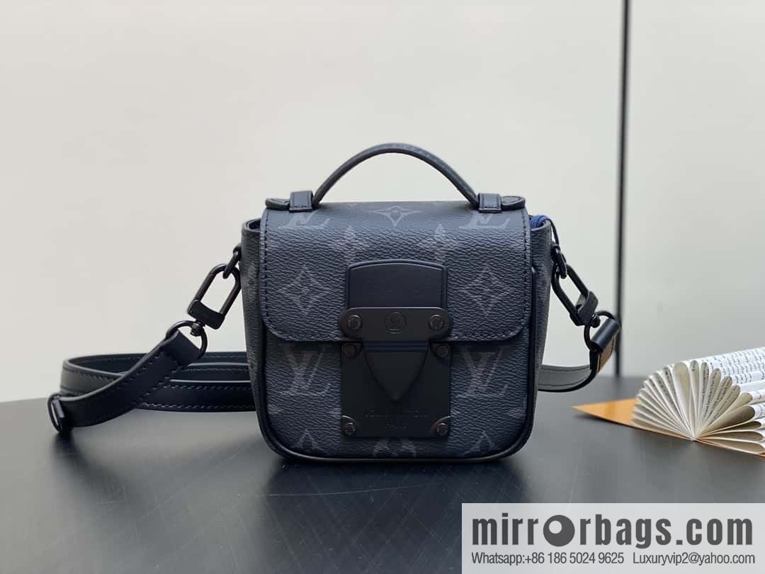 [Boutique‑grade] M83148 black flower, men's bag, mini mailman bag series Pico S-Lock handbag, Darth Vader