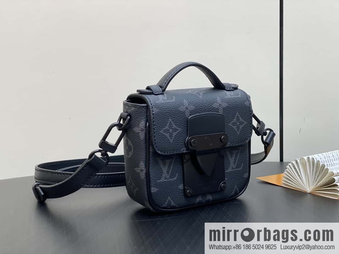 [Boutique‑grade] M83148 black flower, men's bag, mini mailman bag series Pico S-Lock handbag, Darth Vader