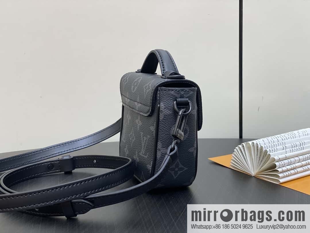 [Boutique‑grade] M83148 black flower, men's bag, mini mailman bag series Pico S-Lock handbag, Darth Vader