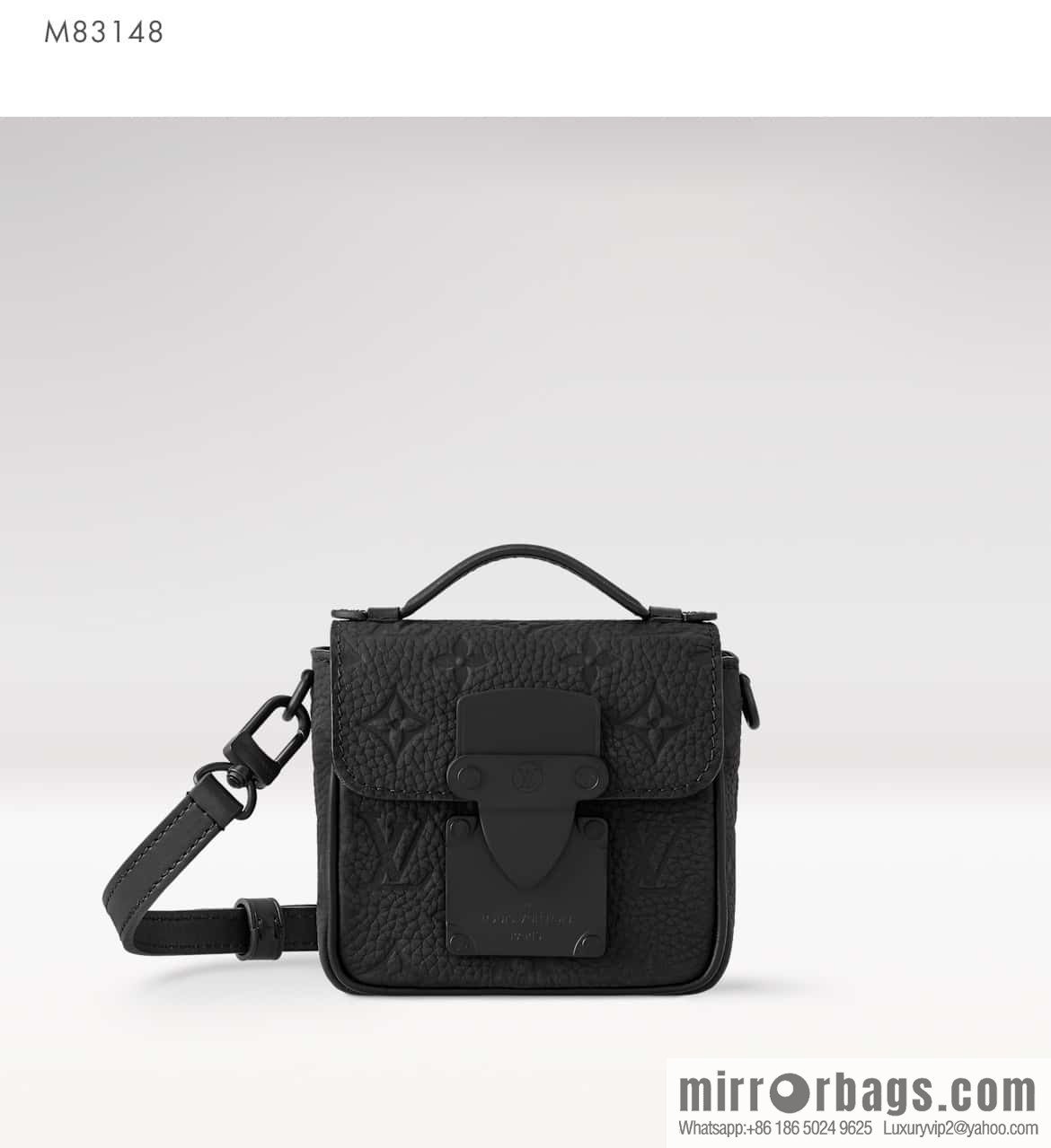 [Boutique‑grade] M83148 black flower, men's bag, mini mailman bag series Pico S-Lock handbag, Darth Vader (copy)