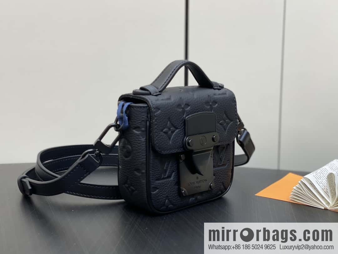 [Boutique‑grade] M83148 black flower, men's bag, mini mailman bag series Pico S-Lock handbag, Darth Vader (copy)